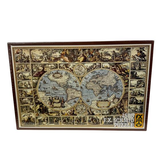 FX Schmid Puzzle ANTIQUE WORLD MAP 1500 pieces - Picture 1 of 9